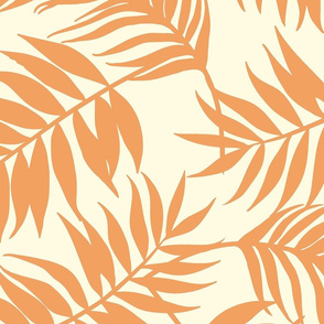 Camel ferns on cream extra large