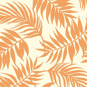 Camel ferns on cream large