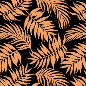 Camel ferns on black medium