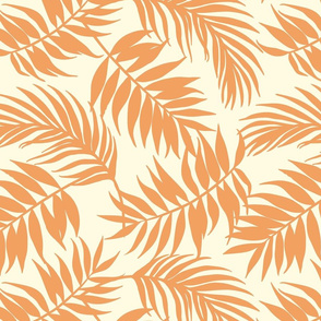 Camel ferns on cream medium