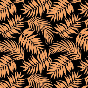 Camel ferns on black small