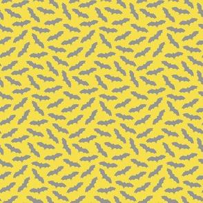 Bats in Grey on Yellow - Small