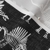 dinosaurs-black and white - linen - rotated  right