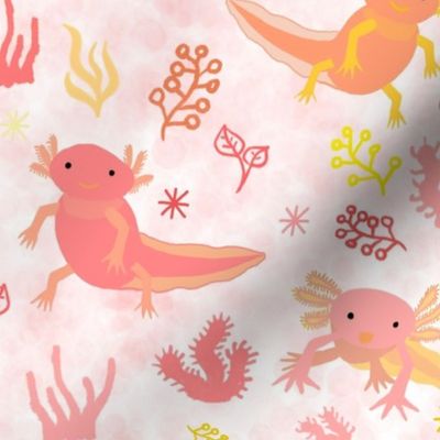 Coral Axolotl Large