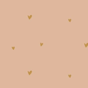 hearts, love hearts - mustard on blush mini