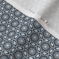 Córdoba - Geometric Slate Blue & Sienna Small Scale