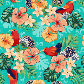 Retro Hawaiian Fabric, Wallpaper and Home Decor | Spoonflower