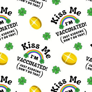 Kiss Me, I'm Vaccinated! - medium on white