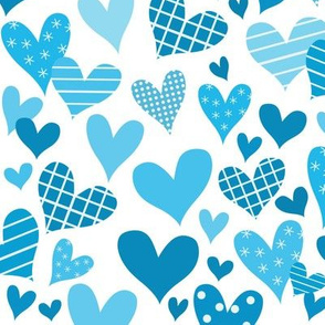 Funky Hearts Blue