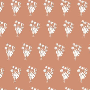 white floral on dusty rose