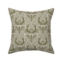 Damask beige textured