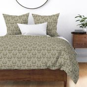 Damask beige textured