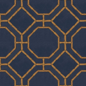 Bamboo Bungalow in Vintage Textures Navy
