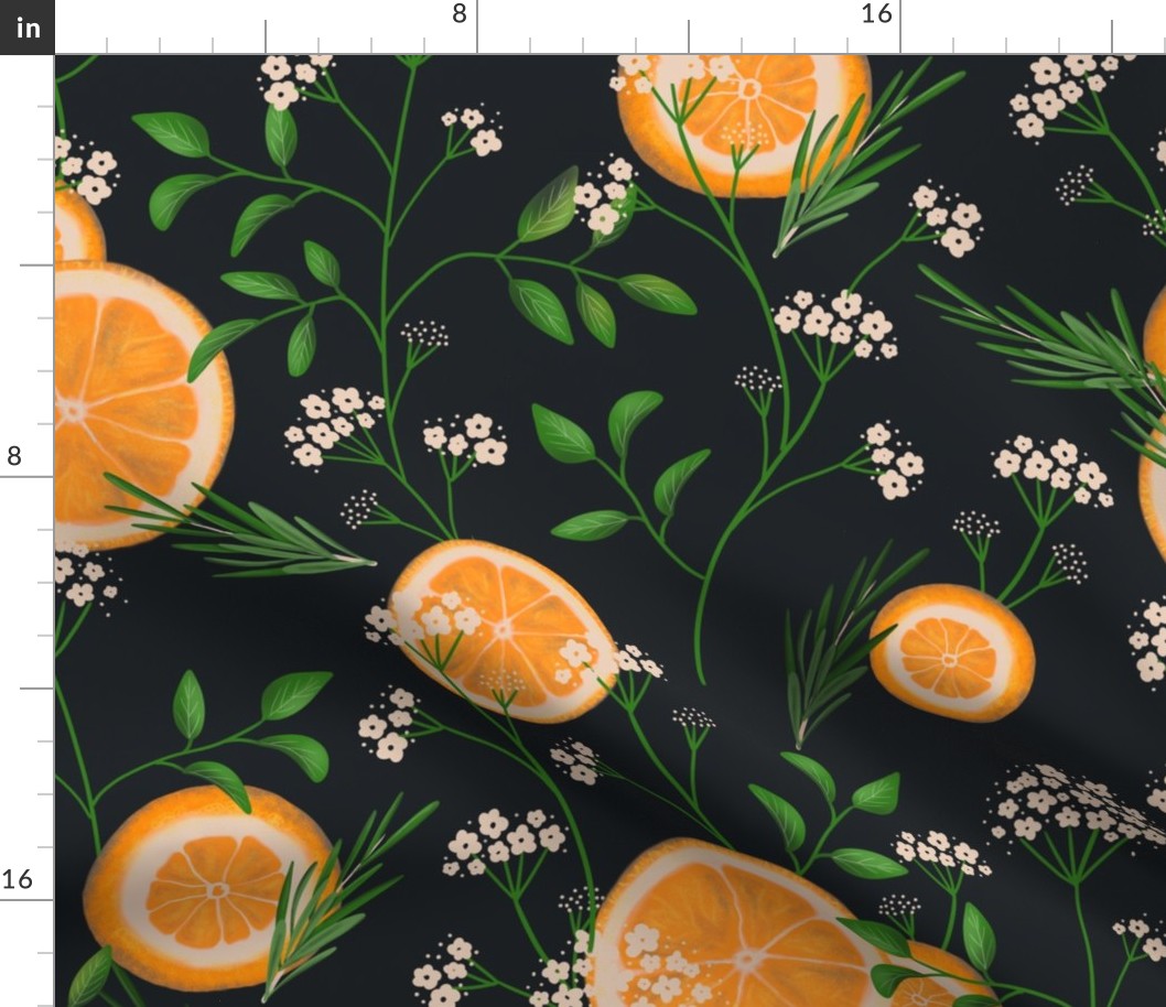 Elderflowers & Oranges - black