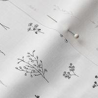 White Wildflowers Pattern S