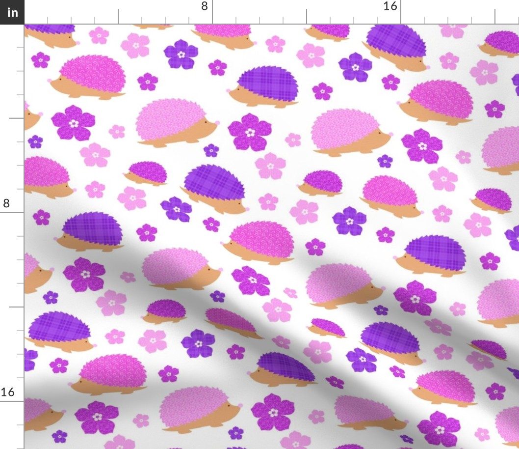 Bigger Scale Girly Pink and Purple Hedgehogs