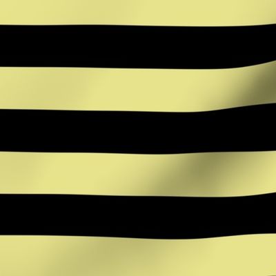 Large Yellow Pear Awning Stripe Pattern Horizontal in Black