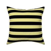 Large Yellow Pear Awning Stripe Pattern Horizontal in Black