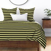 Large Yellow Pear Awning Stripe Pattern Horizontal in Black