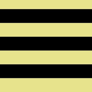 Large Yellow Pear Awning Stripe Pattern Horizontal in Black