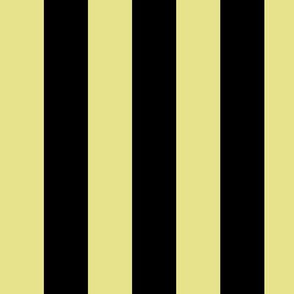 Large Yellow Pear Awning Stripe Pattern Vertical in Black