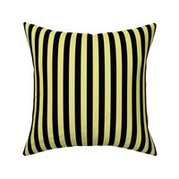 Yellow Pear Awning Stripe Pattern Horizontal in Black