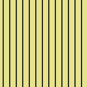 Yellow Pear Pin Stripe Pattern Vertical in Black