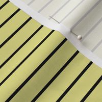 Yellow Pear Pin Stripe Pattern Horizontal in Black