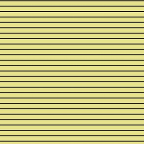 Small Yellow Pear Pin Stripe Pattern Horizontal in Black