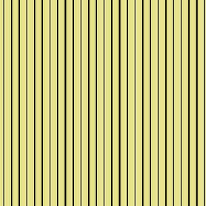 Small Yellow Pear Pin Stripe Pattern Vertical in Black