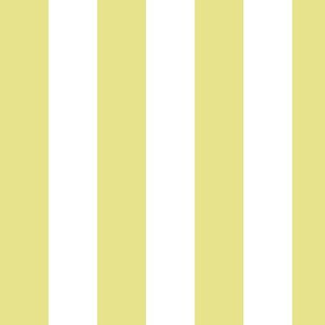 Large Yellow Pear Awning Stripe Pattern Vertical in White