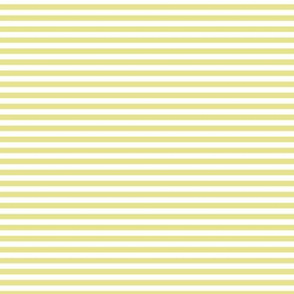 Small Yellow Pear Bengal Stripe Pattern Horizontal in White