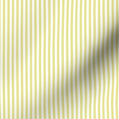 Small Yellow Pear Bengal Stripe Pattern Vertical in White