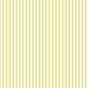 Small Yellow Pear Bengal Stripe Pattern Vertical in White