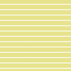 Yellow Pear Pin Stripe Pattern Horizontal in White