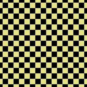 Checker Pattern - Yellow Pear and Black