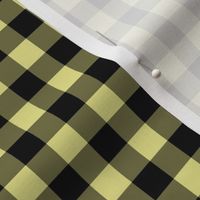 Gingham Pattern - Yellow Pear and Black