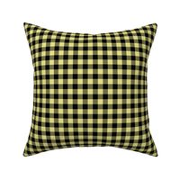 Gingham Pattern - Yellow Pear and Black