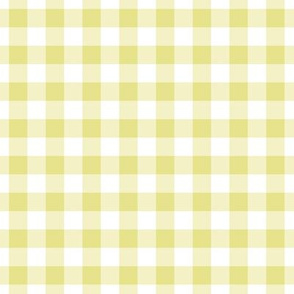 Gingham Pattern - Yellow Pear and White