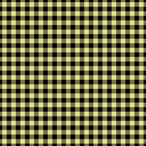 Small Gingham Pattern - Yellow Pear and Black