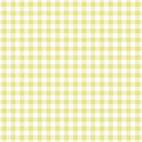 Small Gingham Pattern - Yellow Pear and White