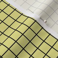 Grid Pattern - Yellow Pear and Black