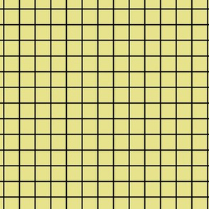 Grid Pattern - Yellow Pear and Black