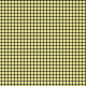 Small Grid Pattern - Yellow Pear and Black