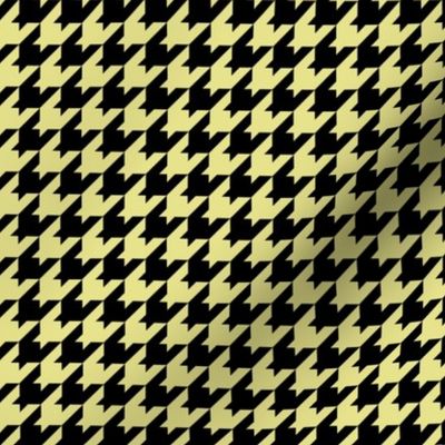 Houndstooth Pattern - Yellow Pear and Black