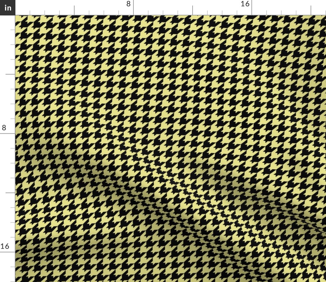 Houndstooth Pattern - Yellow Pear and Black