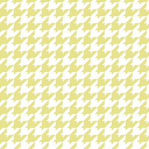Houndstooth Pattern - Yellow Pear and White