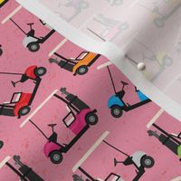 Golf Carts on Pink (small scale)