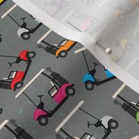 Golf Carts on Gray (small scale)