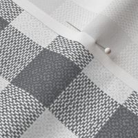 grey and white woven check